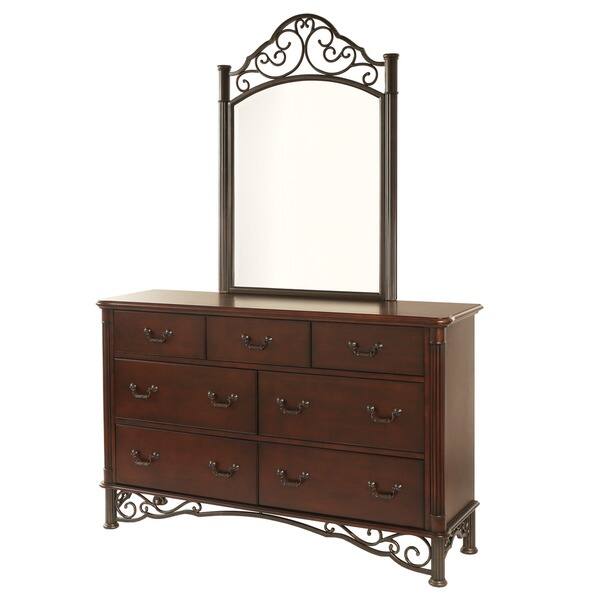 Shop Leann Cherry Dresser And Mirror By Inspire Q Classic Free