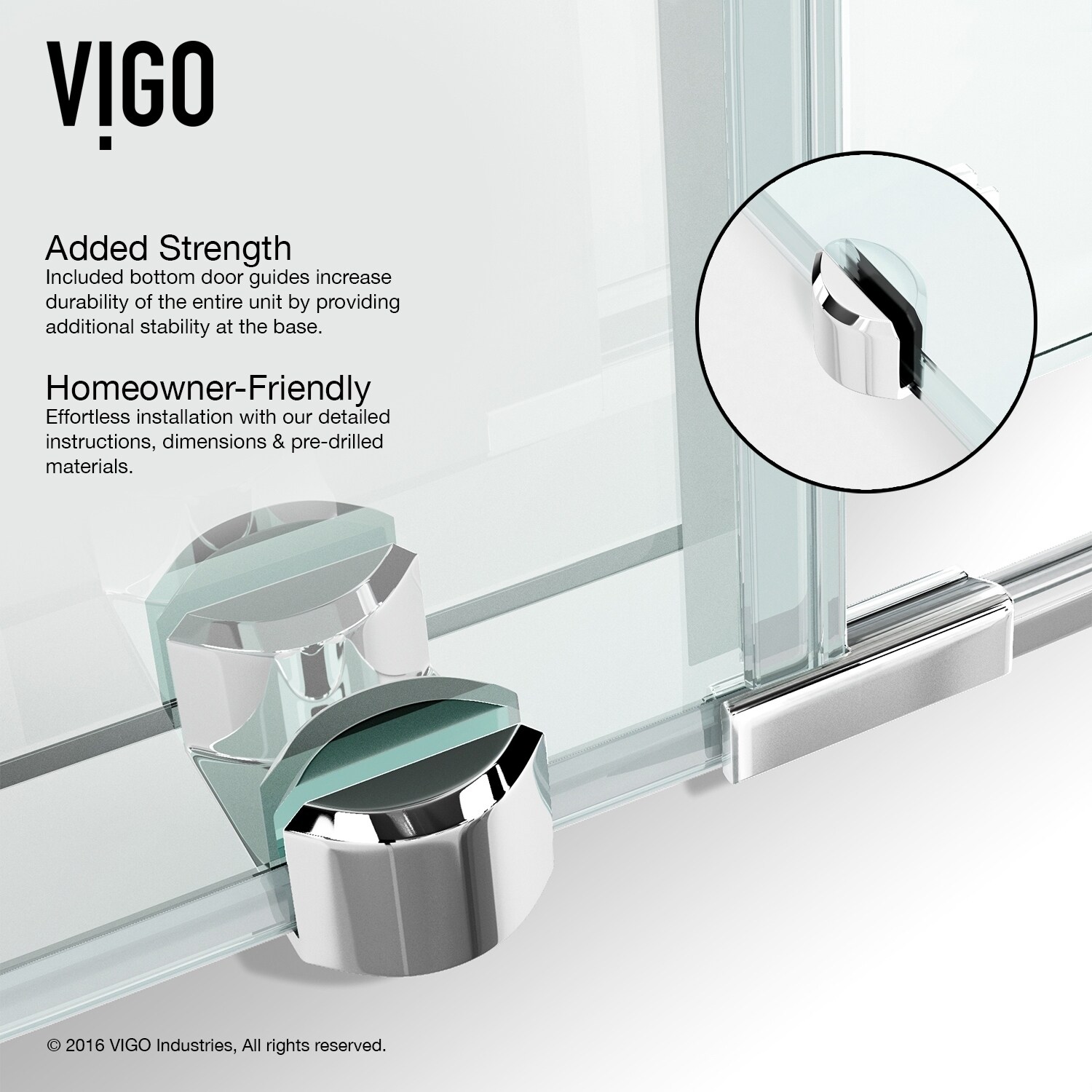 Shop Vigo Sanibel Clear Shower Enclosure With Left Sided Opening