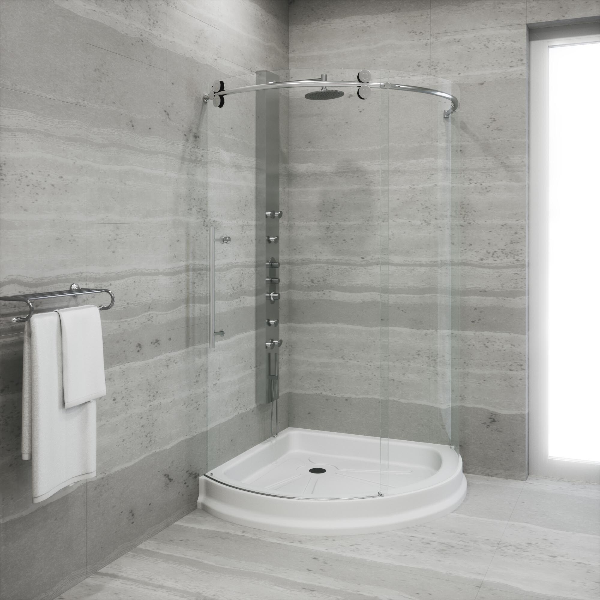 Shop Vigo Sanibel Clear Shower Enclosure With Left Sided Opening