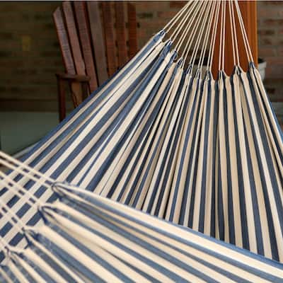 Handmade Maritime Outdoor Garden and Patio 100% Cotton Eco Friendly Loomed Durable Striped Single Hammock (Brazil)