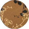 Safavieh Courtyard Brown/ Black Indoor/ Outdoor Rug - 6'7" x 6'7" round