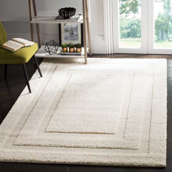 Safavieh Shadow Box Ultimate Cream Shag Rug - 8' x 10'