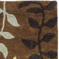 Handmade Soho Brown/Multicolor Floral New Zealand Wool Rug (2' x 3') Safavieh Accent Rugs