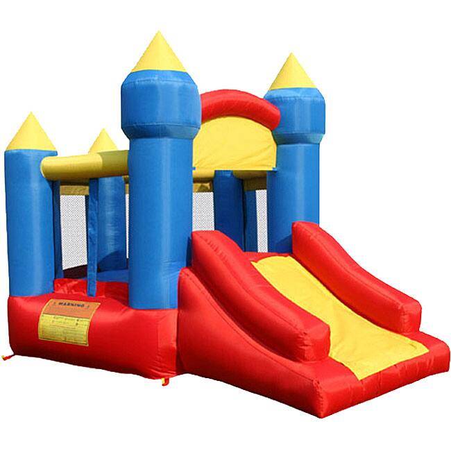 KidWise Multi-color Fun Little Kings Castle with Slide Bouncer