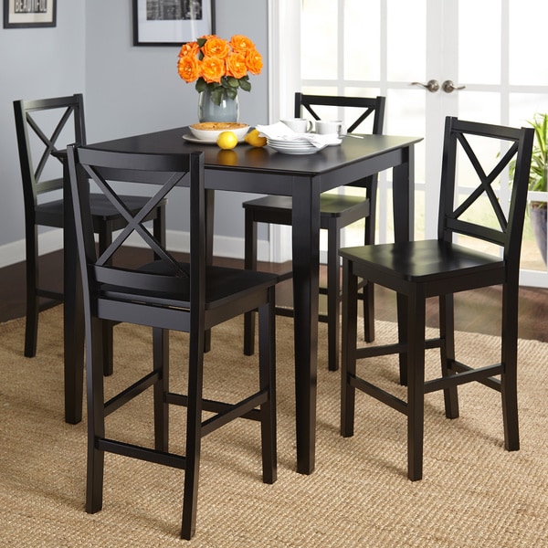 Shop Simple Living Cross Back Counter Height 5-piece Table ...