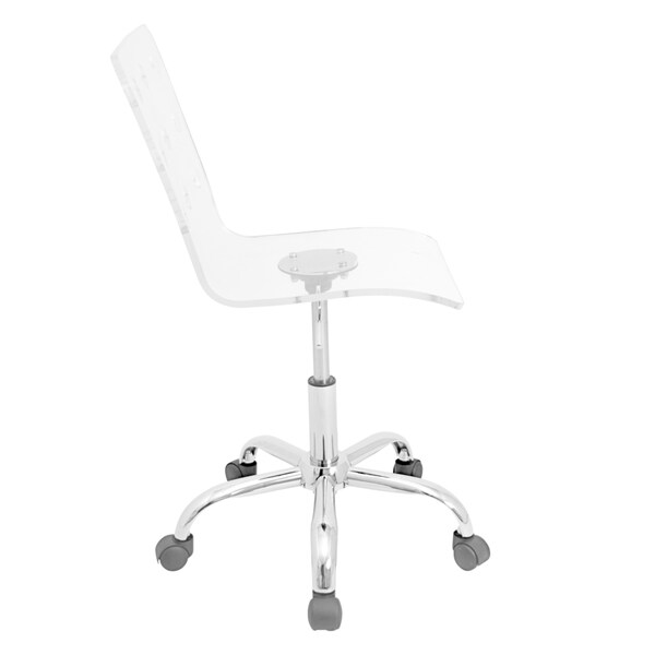 Chairs Stools Lumisource Swiss Acrylic Office Chair Clear Ofc Tw Swiss Cl 22 X 21 X 30 75 Office Furniture Chairs Stools