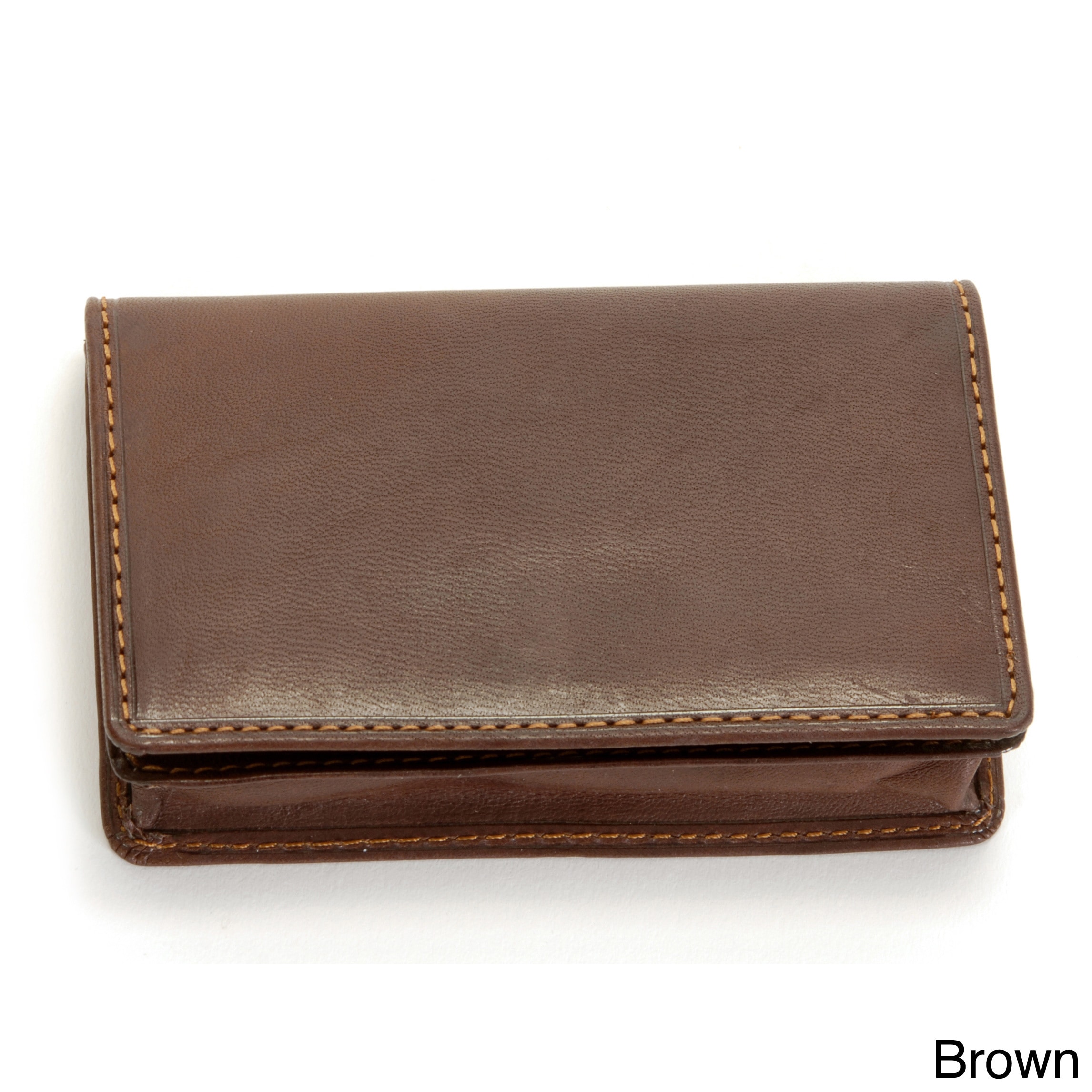 Tony Perotti Leather Business Card Wallet With Snap Closure