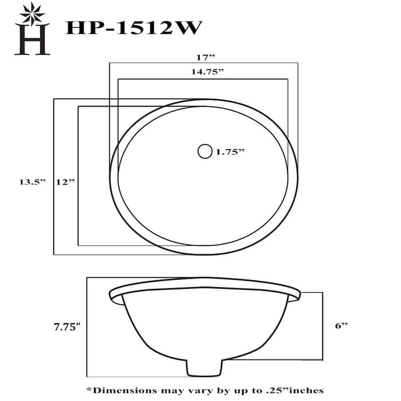 Highpoint Collection Undermount Vanity Sink
