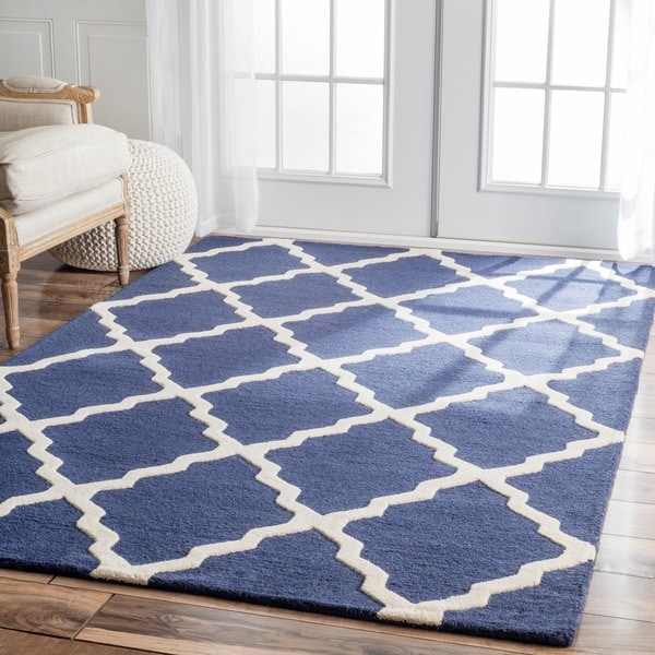 nuLOOM Hand hooked Alexa Moroccan Trellis Wool Rug (36 x 56)