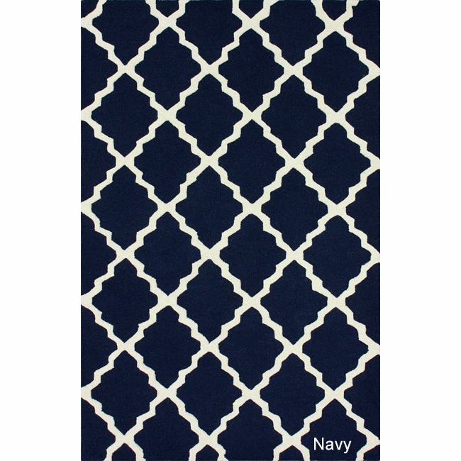 Nuloom Hand hooked Alexa Moroccan Trellis Wool Rug (5 X 8)