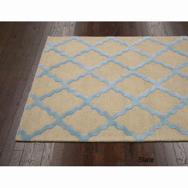 Nuloom Hand hooked Alexa Moroccan Trellis Wool Rug (5 X 8)