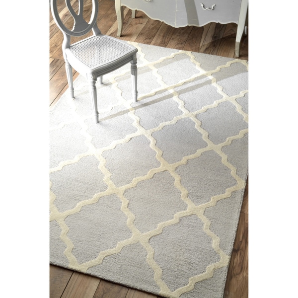 nuLOOM Hand hooked Alexa Moroccan Trellis Wool Rug (5 x 8