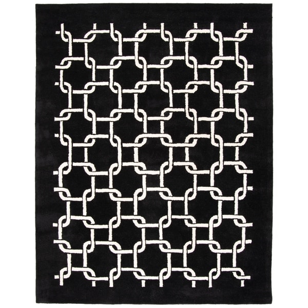 Safavieh Handmade Soho Black New Zealand Wool Rug - 7'6" x 9'6"