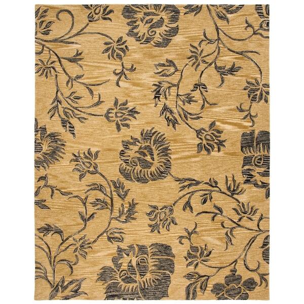 Safavieh Handmade Soho Gold New Zealand Wool Rug - 7'-6" x 9'-6"