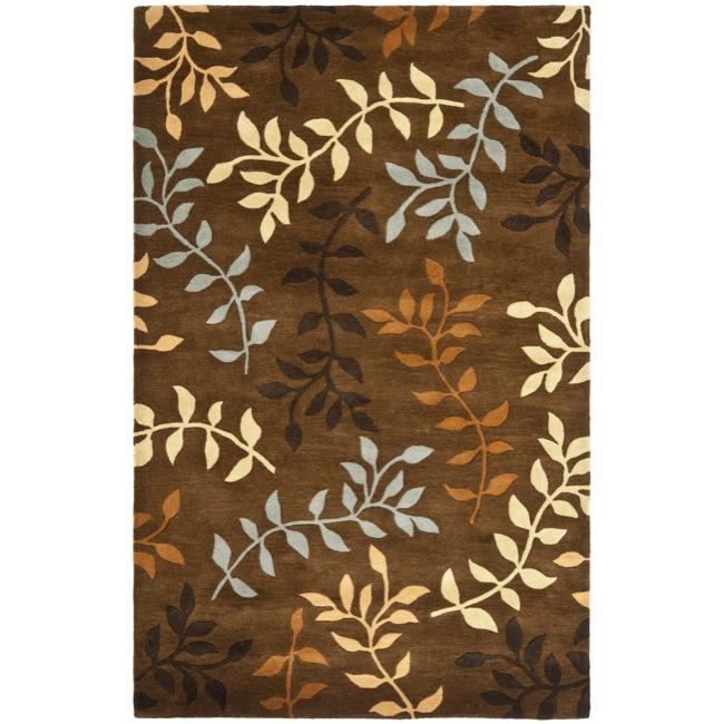 Handmade Soho Brown/multi New Zealand Wool Area Rug (76 X 96)