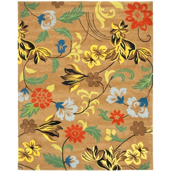 Safavieh Handmade Soho Brown Indoor New Zealand Wool Rug - 7'-6" x 9'-6"