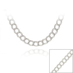 Mondevio Silver 24 inch Italian Intertwined Double Circle Necklace Mondevio Sterling Silver Necklaces