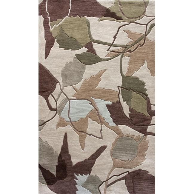 Nuloom Hand tufted Evo Beige Leaves Rug (5 X 8)