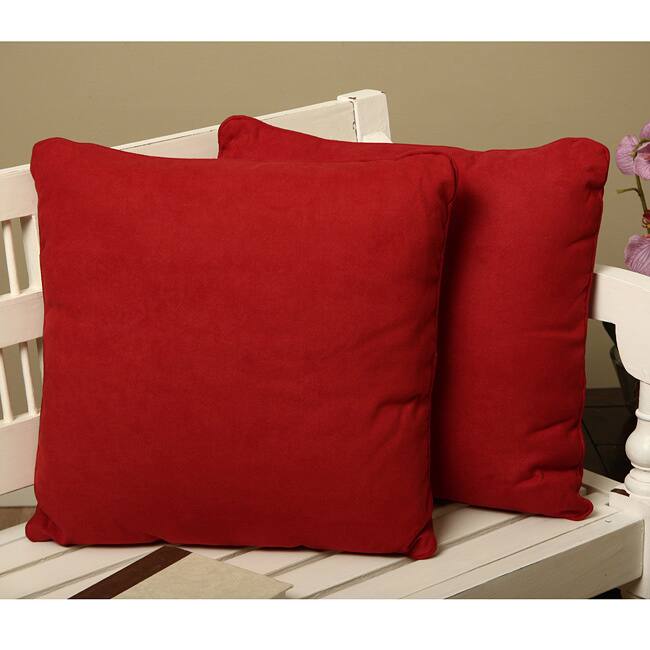 Microsuede Square Decorative Pillows (Set of 2)