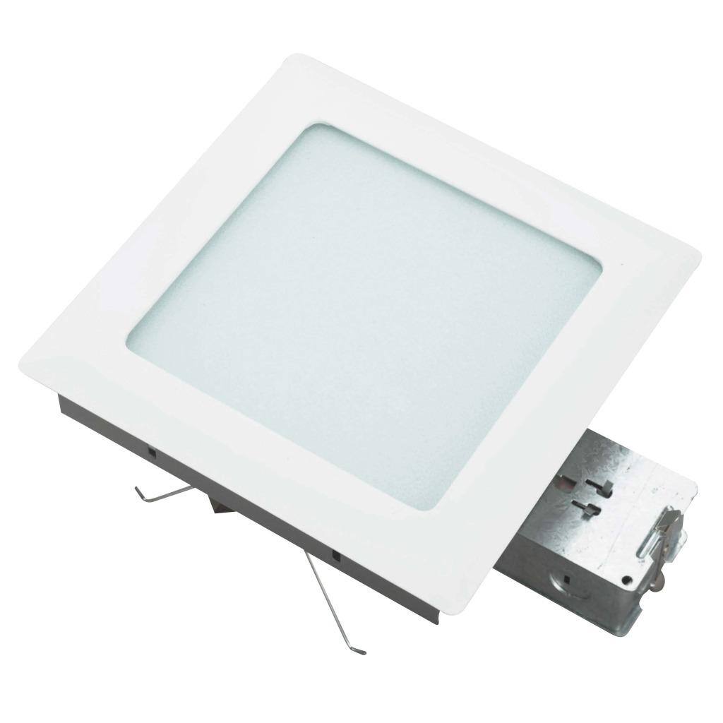 Aztec Lighting Recessed One-Light White Fixture with Frosted Glass