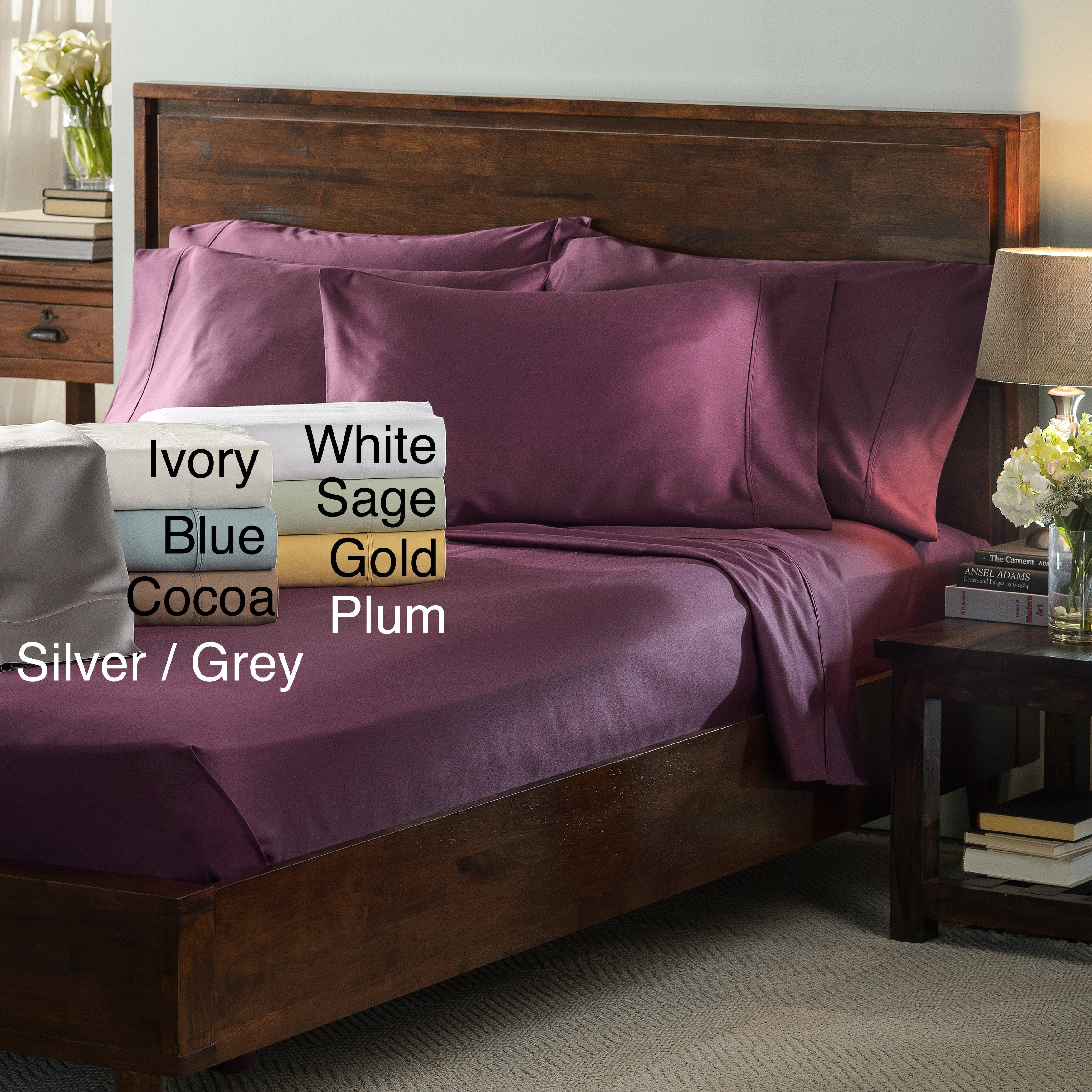 Delray Sateen Blend 600 Thread Count Quality 6 piece Sheet Set