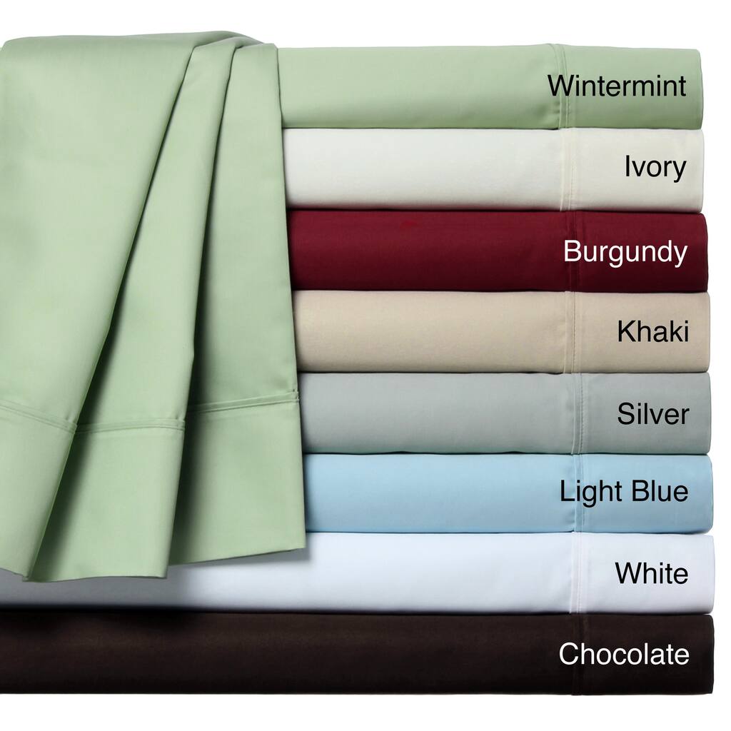 Lancaster Sateen 1000 Cotton Blend Thread Count 6- Piece Sheet Set