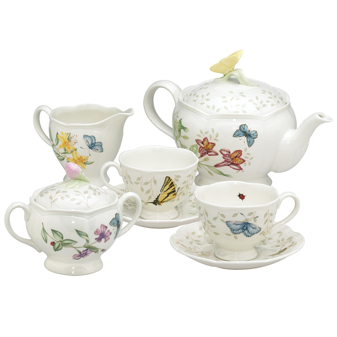 Butterfly Meadow 7-Piece Tea Set Multi