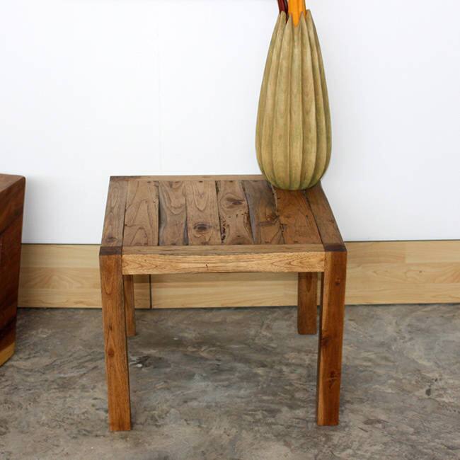 Teak Wood 18-inch Walnut Oil End Table (Thailand)