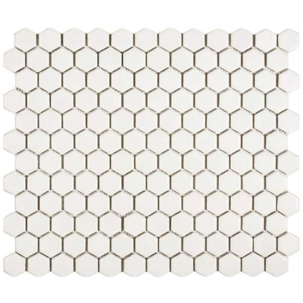 Somertile 10 25x11 75 Inch Victorian Hex Matte White Somertile 10 25x11 75 Inch Victorian Hex Matte White