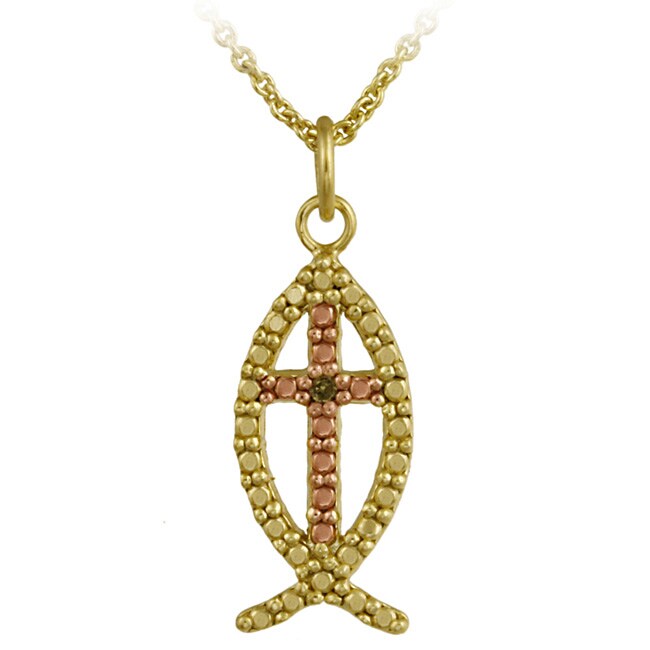 jesus fish necklace gold