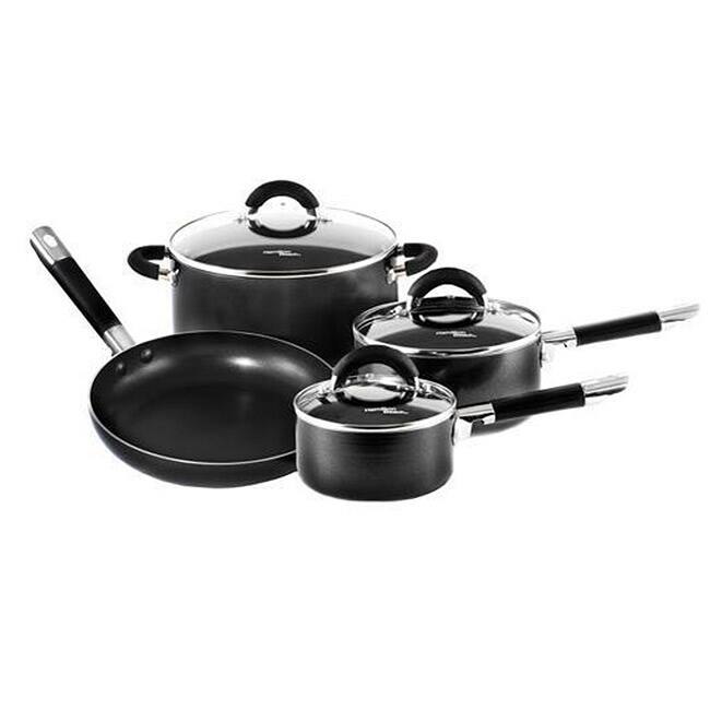 Hamilton Beach Black 7-piece Nonstick Cookware Set