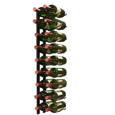 Epicureanist Wall Mount 18-bottle Black Metal Wine Rack