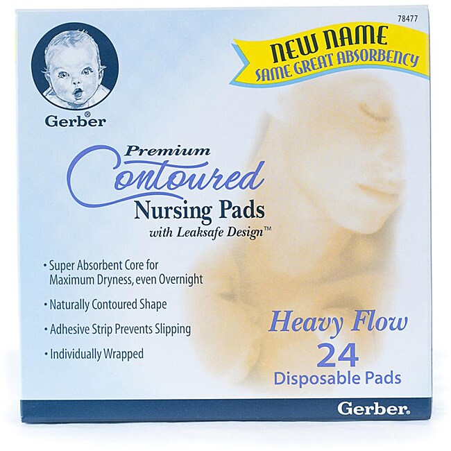 Gerber Premium Heavy Flow 24 count Contoured Nursing Pad Packages (pack Of 4)
