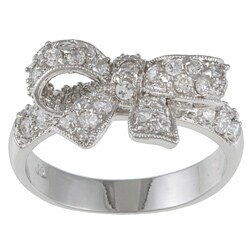Kate Bissett Cubic Zirconia Bow Ring. Opens flyout.