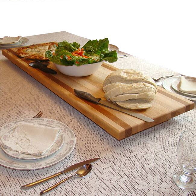 Large Maple/ Cherry Serving and Cutting Board - Maple/Cherry