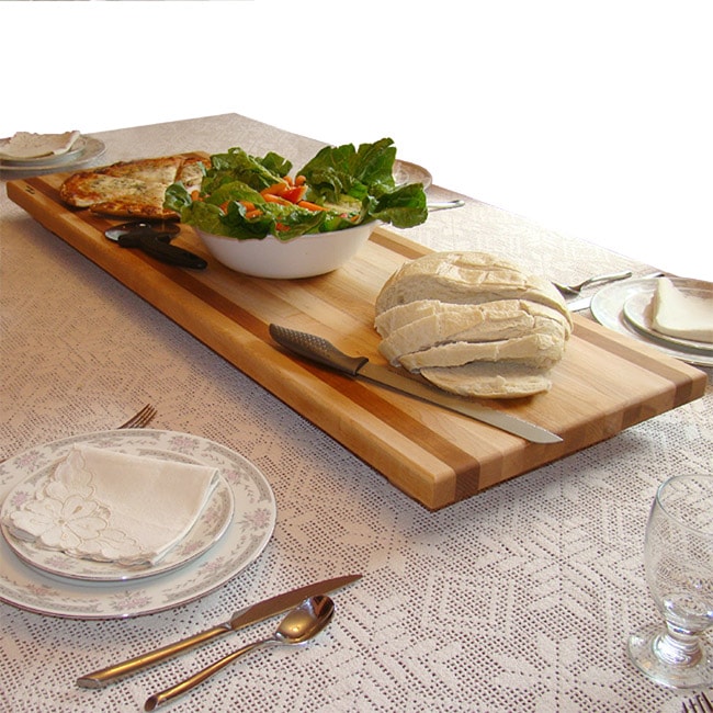 Large Maple/ Cherry Serving and Cutting Board - Maple/Cherry