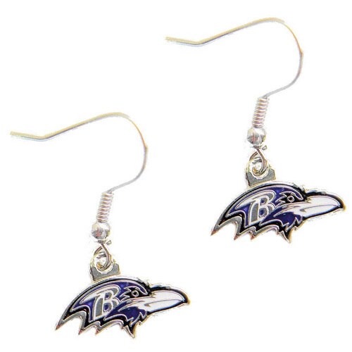 Baltimore Ravens Dangle Logo Earrings Free Shipping On Orders Baltimore Ravens Dangle Logo Earrings