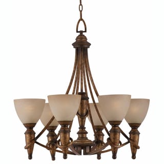 Parthenon 6 light Antique Gold Chandelier Chandeliers & Pendants