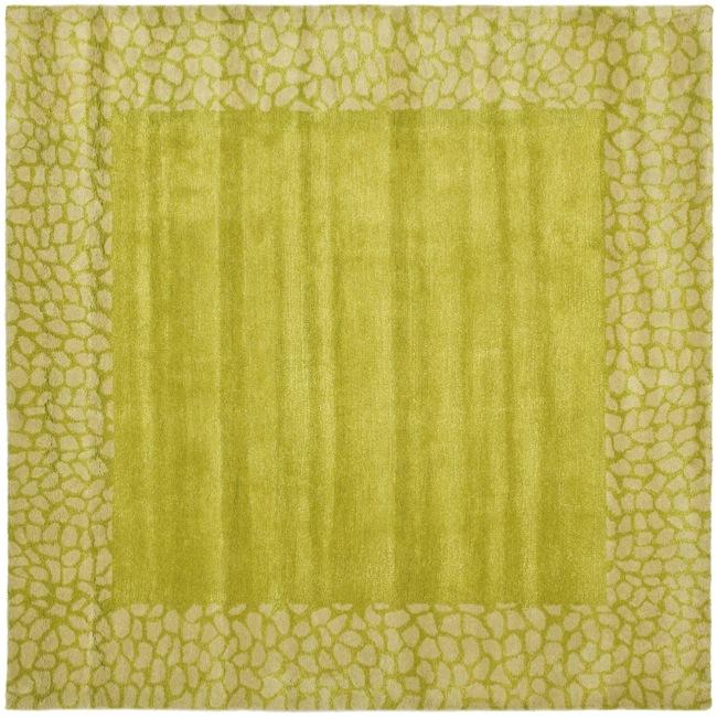 Handmade Soho Green New Zealand Wool Rug (6 Square)