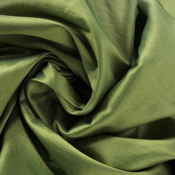 Shop Exclusive Fabrics Fern Green Solid Faux Silk Taffeta Curtain