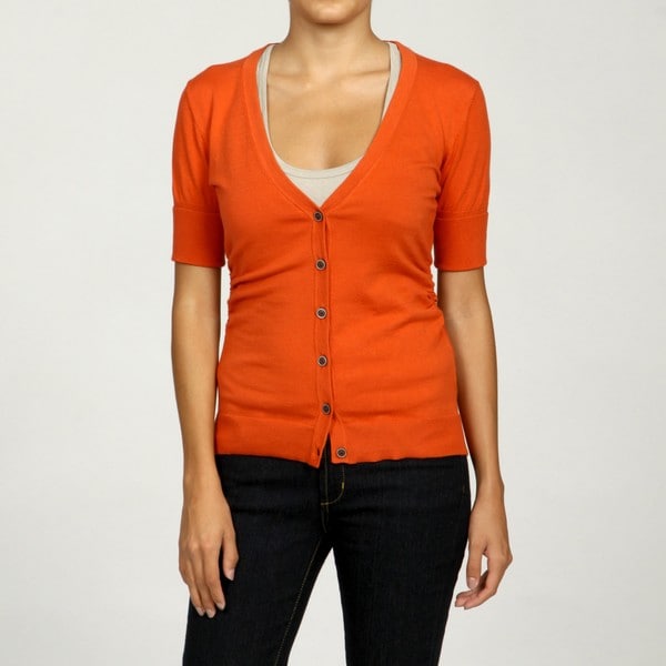 women's short sleeve cardigan