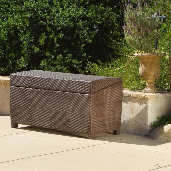 Shop Outdoor Wicker Storage Chest by Christopher Knight Home - Free