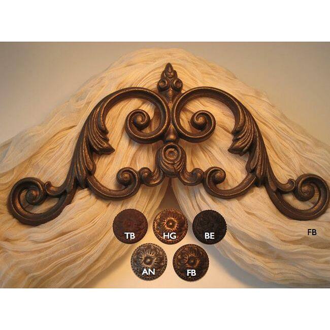 Verona Scroll 14-inch Drapery Crown