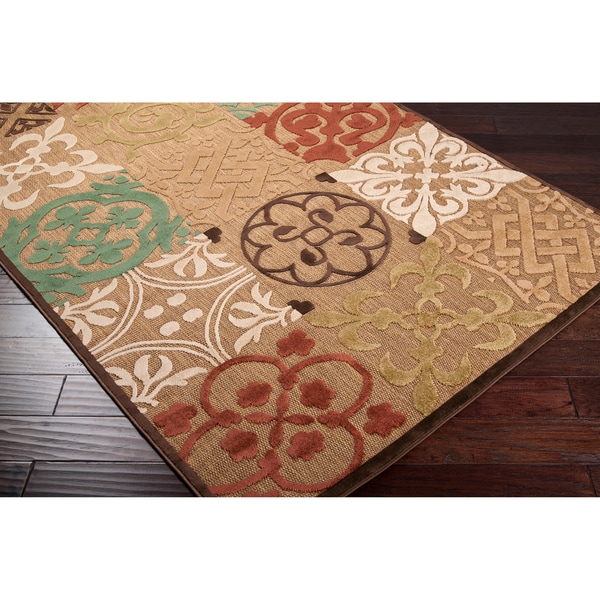 Shop Woven Equinox Natural Indoor/Outdoor Moroccan Tile Area Rug 2'6