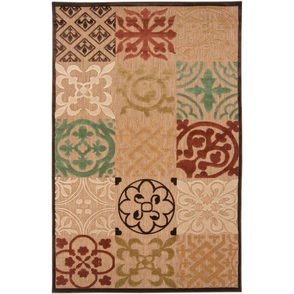 Woven Equinox Natural Essential Indoor/Outdoor Moroccan Tile Area Rug - 8'8 x 12'
