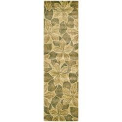 Nourison Chambord Gold Floral Rug (2'3 x 8') Nourison Accent Rugs