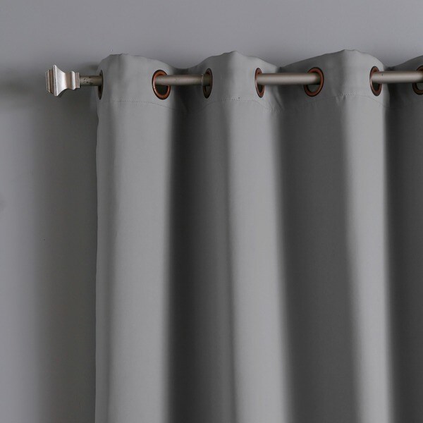 Wide Width Nickel Grommet Top Blackout Curtain 80 Inch by 120 Inch Panel