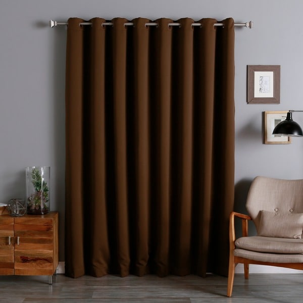 Double Layer Curtain Rod Floral Blackout Curtains