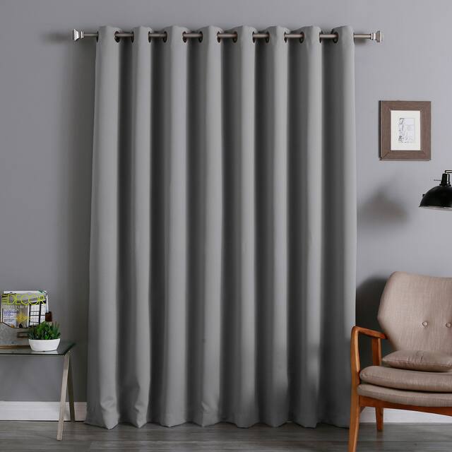 Aurora Home Extra-wide 100x84-inch Thermal Blackout Curtain Panel - 100 x 84 - Grey - 1 Panel