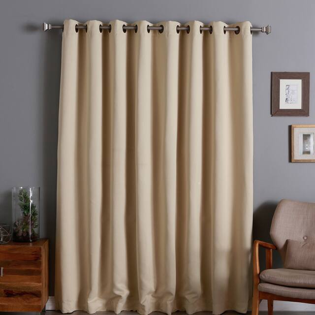 Aurora Home Extra-wide 100x84-inch Thermal Blackout Curtain Panel - 100 x 84 - Beige - 1 Panel